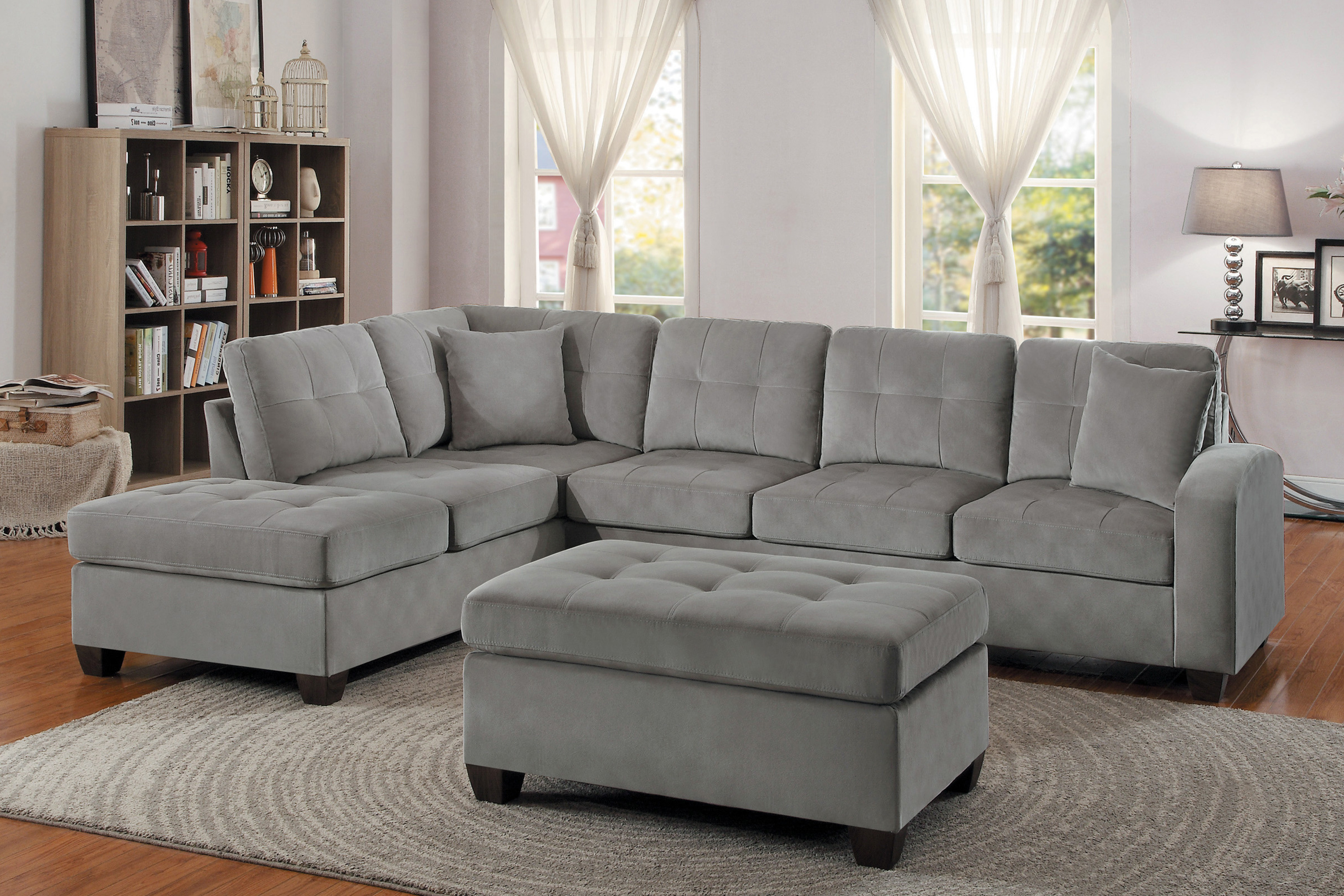 Emilio Reversible Taupe Sectional image 1